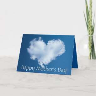 Tarjeta Feliz Día de la Madre Nube de corazón de amor