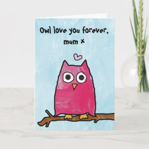Tarjeta Feliz Día de la Madre - Owu te ama por siempre
