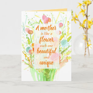 Tarjeta Feliz Día de la Madre Palabras Motivadoras positiv
