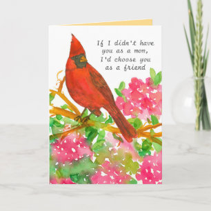 Tarjeta Feliz Día de la Madre Palabras Positivas Cardenal 