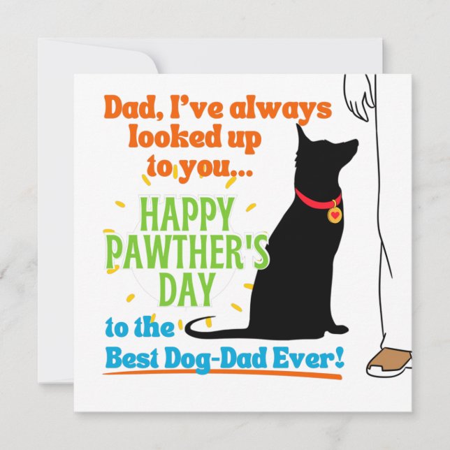 Tarjeta Feliz Día de la Madre Papá Perro (Anverso)