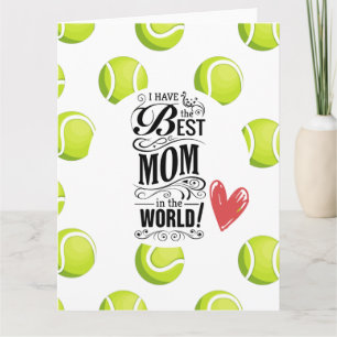 Tarjeta Feliz Día de la Madre para jugar al tenis con las 