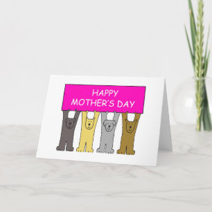 Tarjeta Feliz Día de la Madre para los amantes del perro