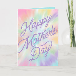 Tarjeta Feliz Día de la Madre Pastel Tye Card