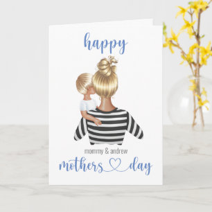 Tarjeta Feliz Día de la Madre Personalizada desde el niño