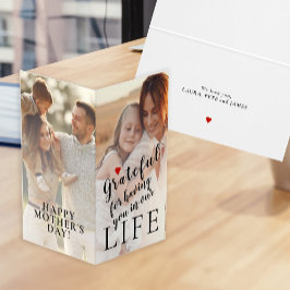 Tarjeta Feliz Día de la Madre personalizado 2 fotos y text