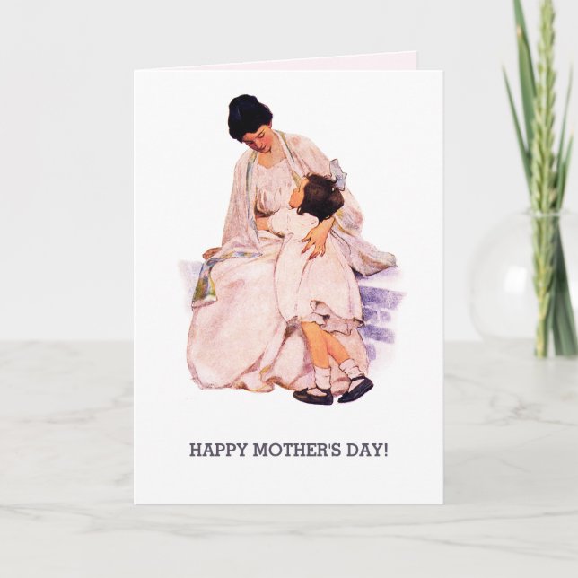 Tarjeta Feliz Día de la Madre. Personalizado de arte de vi (Anverso)