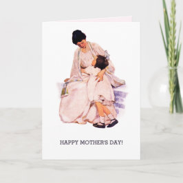 Tarjeta Feliz Día de la Madre. Personalizado de arte de vi