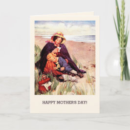 Tarjeta Feliz Día de la Madre. Personalizado de arte de vi
