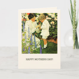 Tarjeta Feliz Día de la Madre, Personalizado de arte vinta