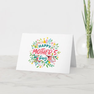 Tarjeta Feliz Día de la Madre Personalizado Floral Botánic