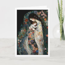 Feliz Día de la Madre Pintura de madre e hijo