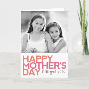 Tarjeta ¡Feliz Día de la Madre por parte de tus Chicas!