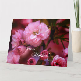 Tarjeta Feliz Día de la Madre Primavera Flores de cerezo r