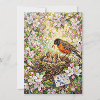 Tarjeta Feliz Día de la Madre Robin Card