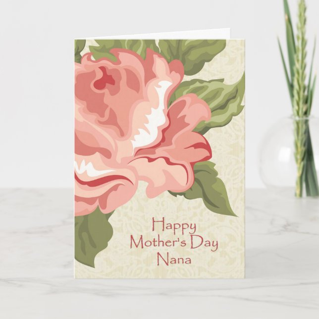 TARJETA FELIZ DÍA DE LA MADRE, ROSA NANA (Anverso)