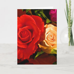 Tarjeta Feliz Día de la Madre Roses Rojos Amarillos III