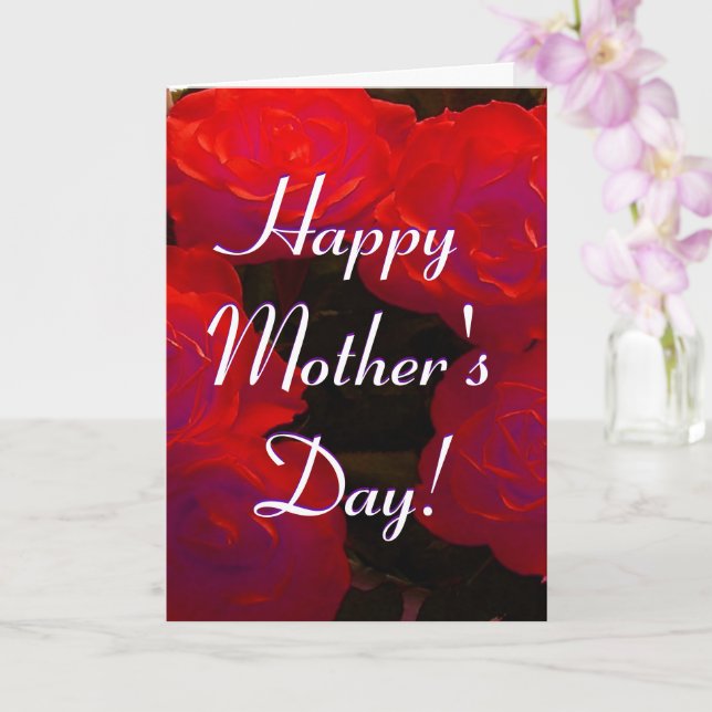 Tarjeta Feliz Día de la Madre Roses Rojos I (Orquídea)