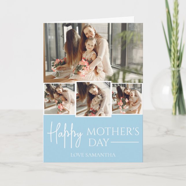 Tarjeta Feliz Día de la Madre | Sencillo guión moderno 5 F (Anverso)