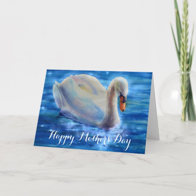 Tarjeta Feliz Día de la Madre - Serentía de Cisne (Anverso)
