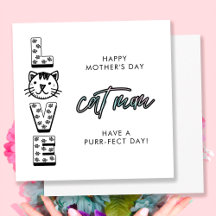Feliz Día de la Madre Simple de Parte del Gato Per