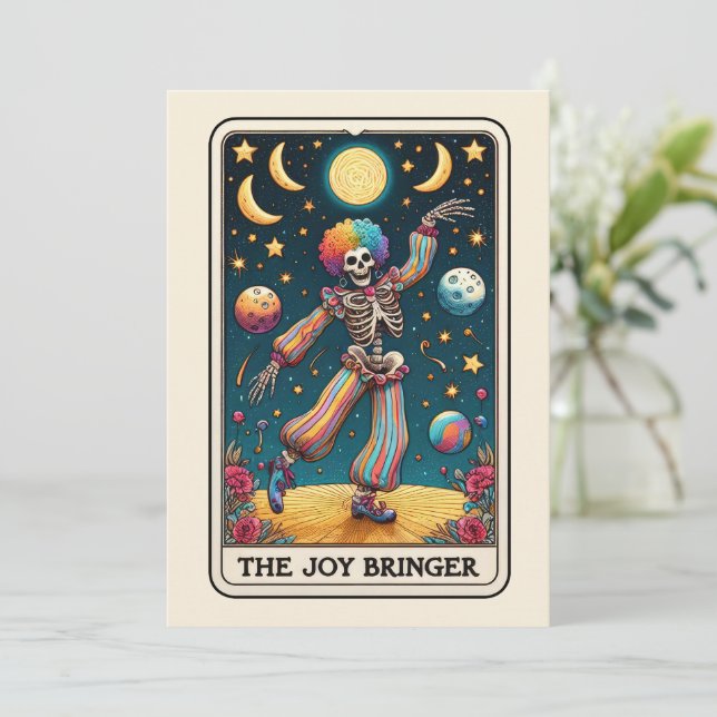 Tarjeta Feliz Día de la Madre Skeleton Joy Bringer Tarot (Anverso de pie)