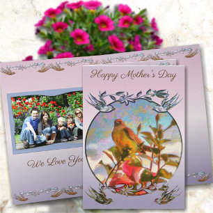 Tarjeta Feliz Día de la Madre Social en la azotea Visitant