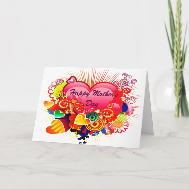 Tarjeta Feliz Día de la Madre (tarjeta de mamá) (Anverso)