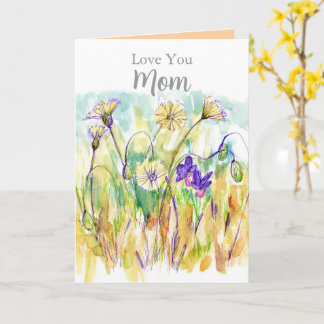 Tarjeta Feliz Día de la Madre Te Amo Mamá Flores