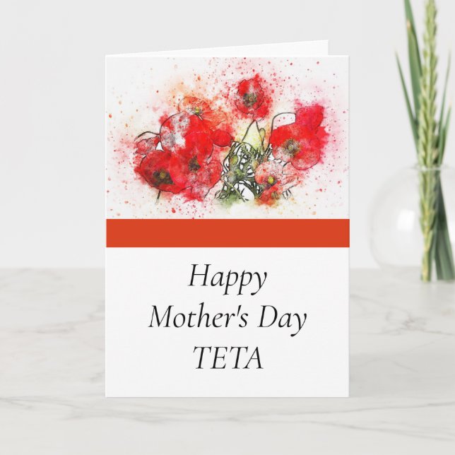 Tarjeta Feliz Día de la Madre Teta (Anverso)