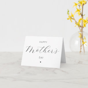 Tarjeta Feliz Día de la Madre Tipografía Elegante de Guión