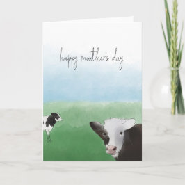 Tarjeta Feliz Día de la Madre Vaca