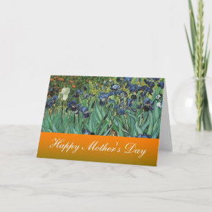 Tarjeta Feliz Día de la Madre, Van Gogh, Lirios