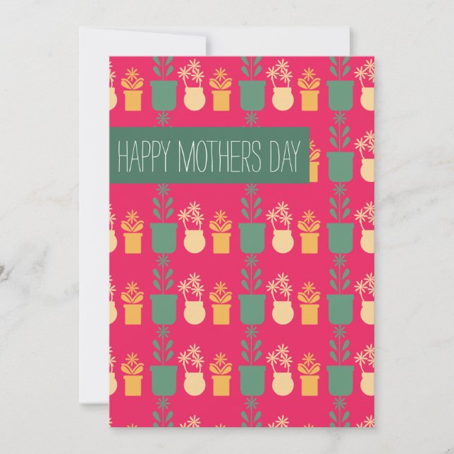 Tarjeta Feliz Día de la Madre Vintage Florals (Anverso)