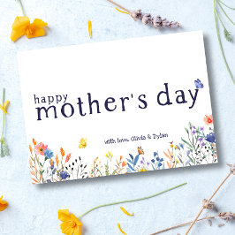 Tarjeta Feliz Día de la Madre Wildflower Floral