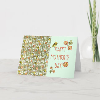Tarjeta Feliz Día de la Madre William Morris Print