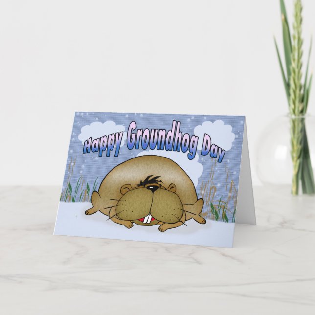 Tarjeta Feliz Día de la Marmota (Anverso)