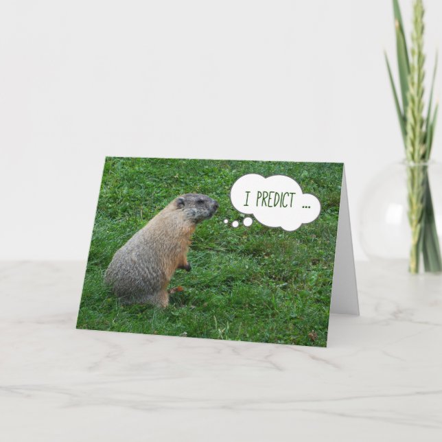 Tarjeta Feliz Día de la Marmota (Anverso)