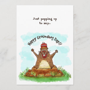 Tarjeta Feliz Día de la Marmota