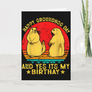 Tarjeta Feliz día de la marmota 2025 divertido amante de l