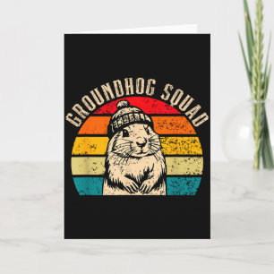 Tarjeta Feliz Día de la Marmota 2025 Equipo de Marmota Mar