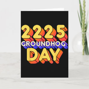 Tarjeta Feliz Día de la Marmota 2 de febrero de 2025 Hombr