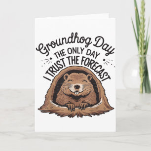 Tarjeta Feliz Día de la Marmota Animal Marmota Marmota Amo