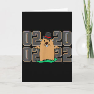 Tarjeta Feliz día de la marmota de Punxy Phils 2 de febrer
