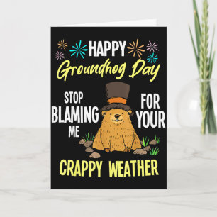 Tarjeta Feliz Día de la Marmota Divertido Amante de la Mar