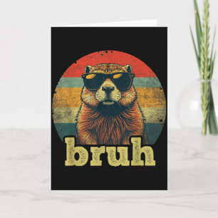 Tarjeta Feliz día de la marmota hermano meme marmota adole