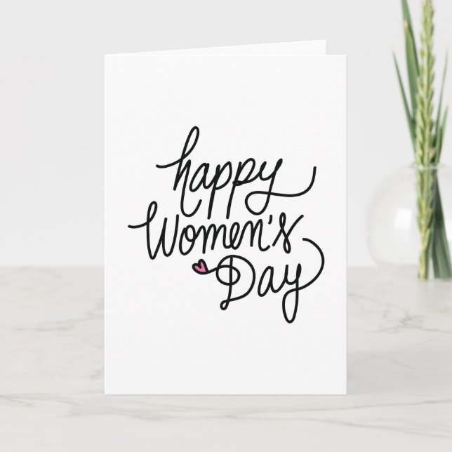 Tarjeta Feliz Día de la Mujer (Anverso)