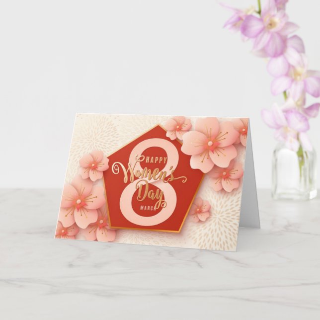 Tarjeta Feliz día de la mujer (Orquídea)