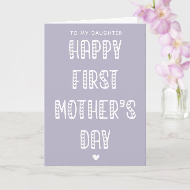Tarjeta ¡Feliz Día de la Primera Madre a mi hija! (Orquídea)