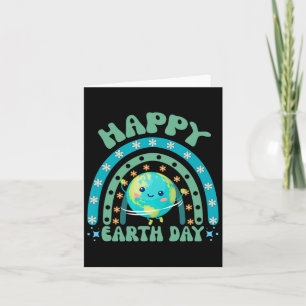 Tarjeta Feliz Día de la Tierra Arcoíris Divertida Decoraci